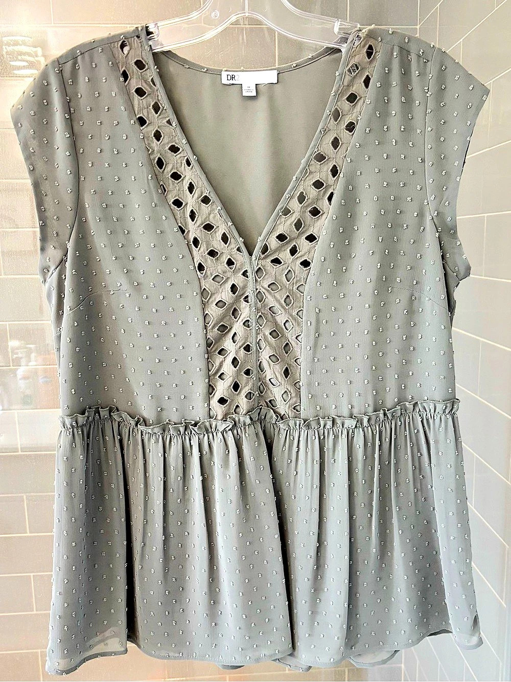 DR2 By Daniel Rainn Olive Green Top